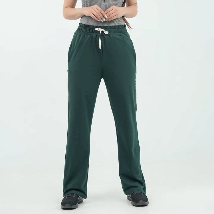 شلوار نیم بگ زنانه جلو نیش دار پنبه گلکسی سبز