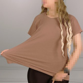 تیشرت کبربتی زنانه نیمه آستین نخ پنبه برند اترکتیو