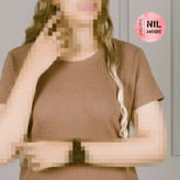 تیشرت کبربتی زنانه نیمه آستین نخ پنبه برند اترکتیو