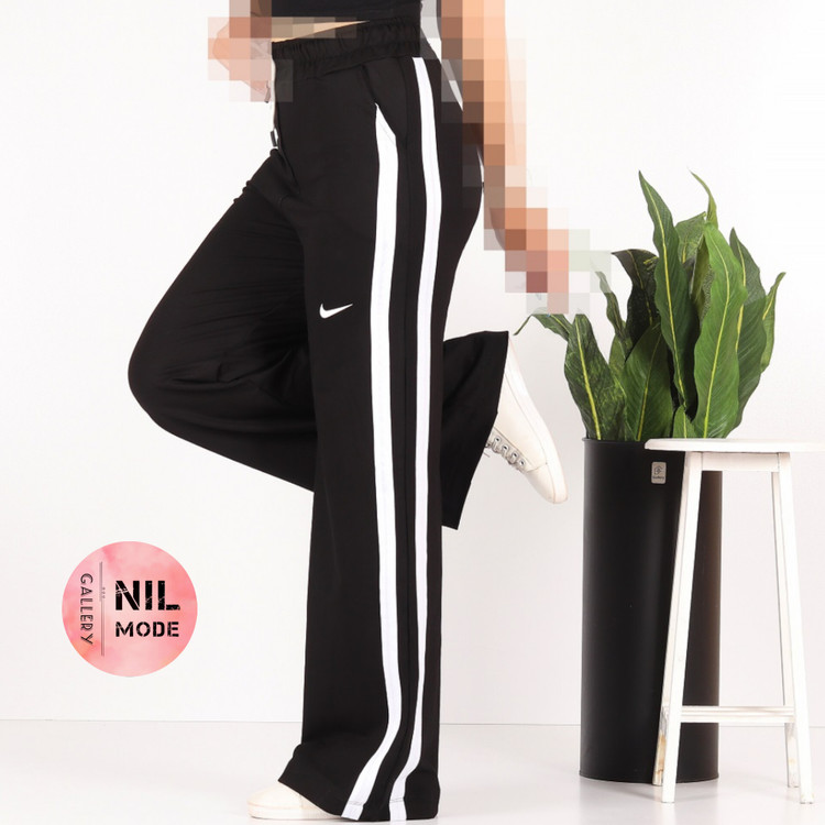 شلوار بگ نایک مشکی دو خط سفید