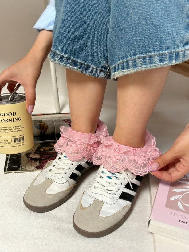 جوراب لب تور صورتی