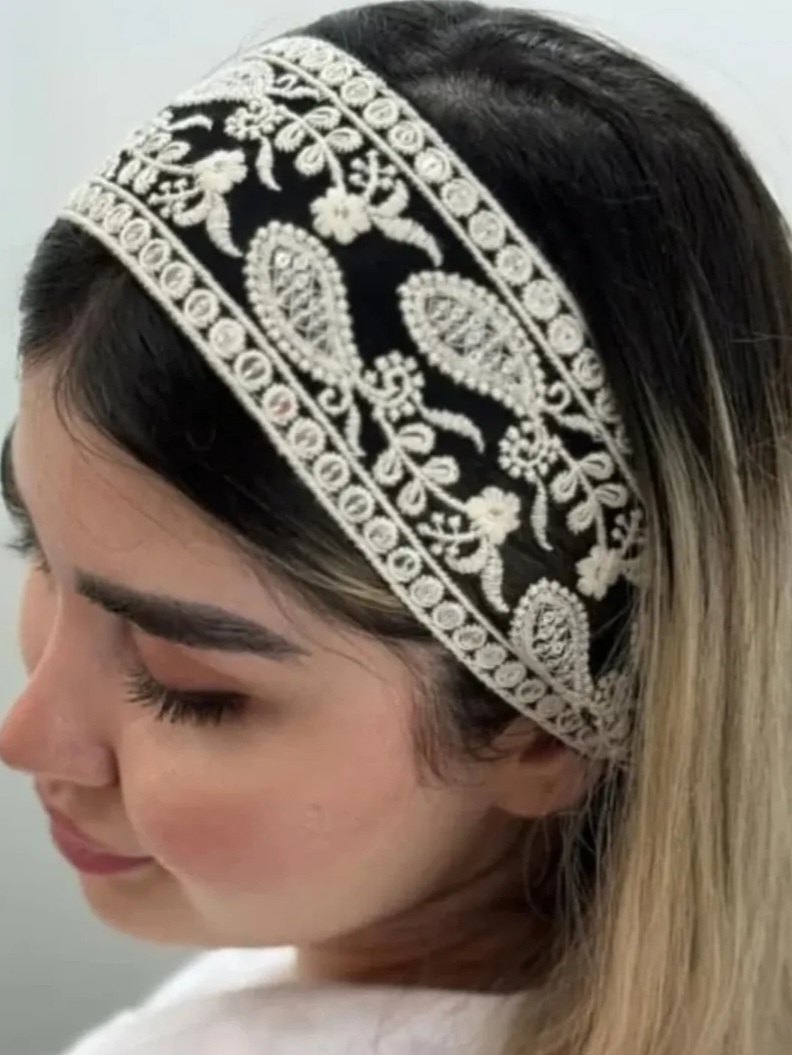 هد بند دانتل گیپور بته جقه