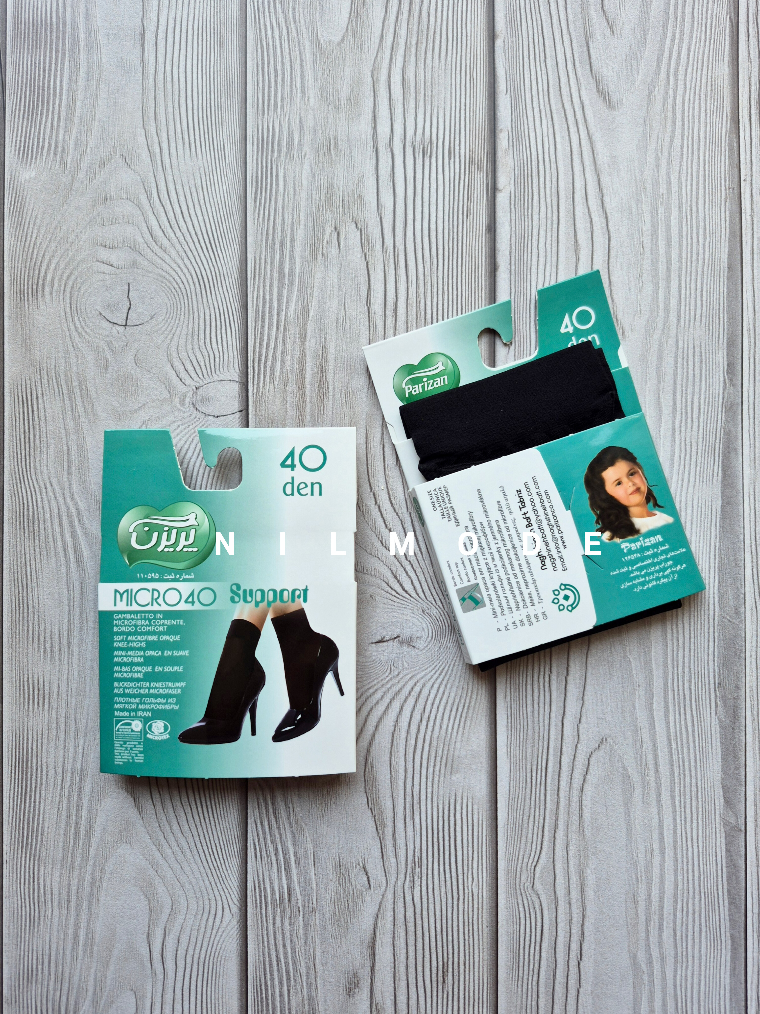 جوراب دو ربع نیمه ضخیم 40den پریزن
