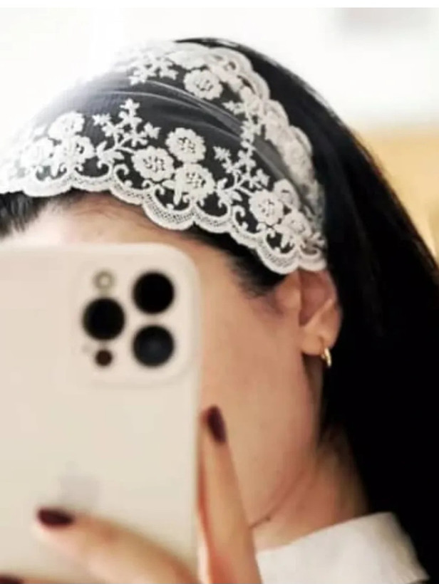 هد بند پهن گیپور توری دانتل