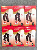 جوراب پارازین نیمه ضخیم مشکی طرح دار den۴۰