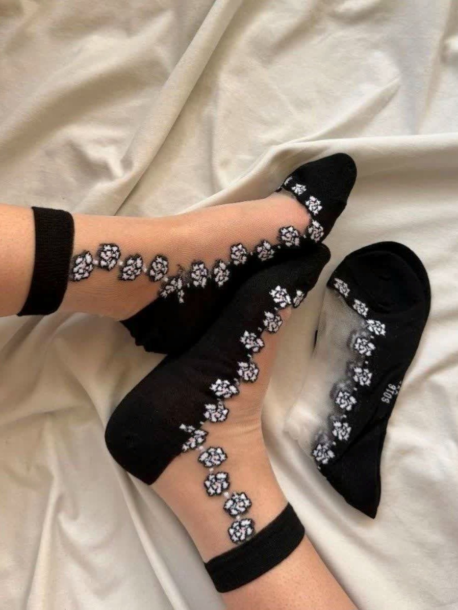 جوراب شیشه ای نیم ساق وارداتی کد ۰۰۵