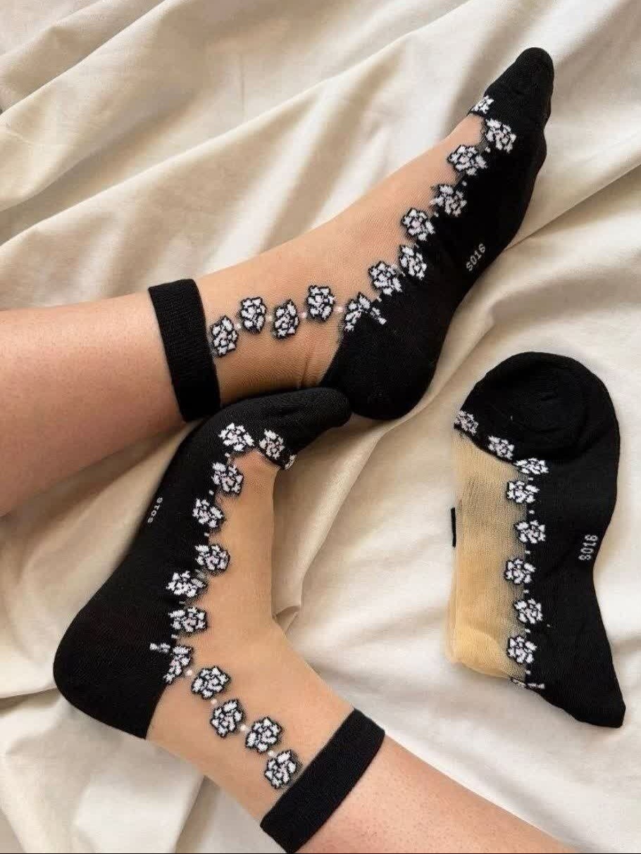 جوراب شیشه ای نیم ساق وارداتی کد ۰۰۶