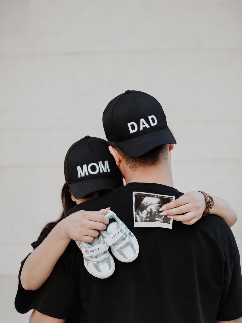 کلاه کتان مشکی ست  MOM و Dad دو عددی