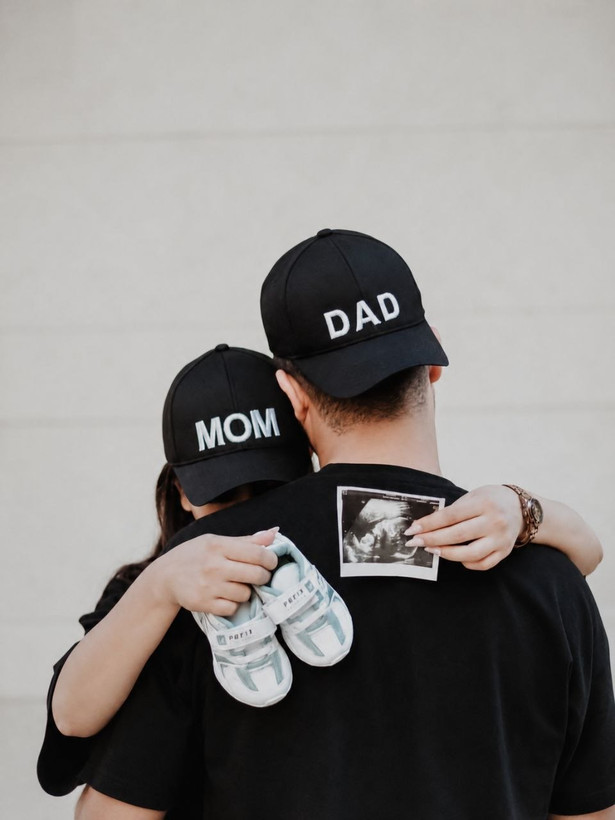 کلاه کتان مشکی ست MOM و Dad دو عددی