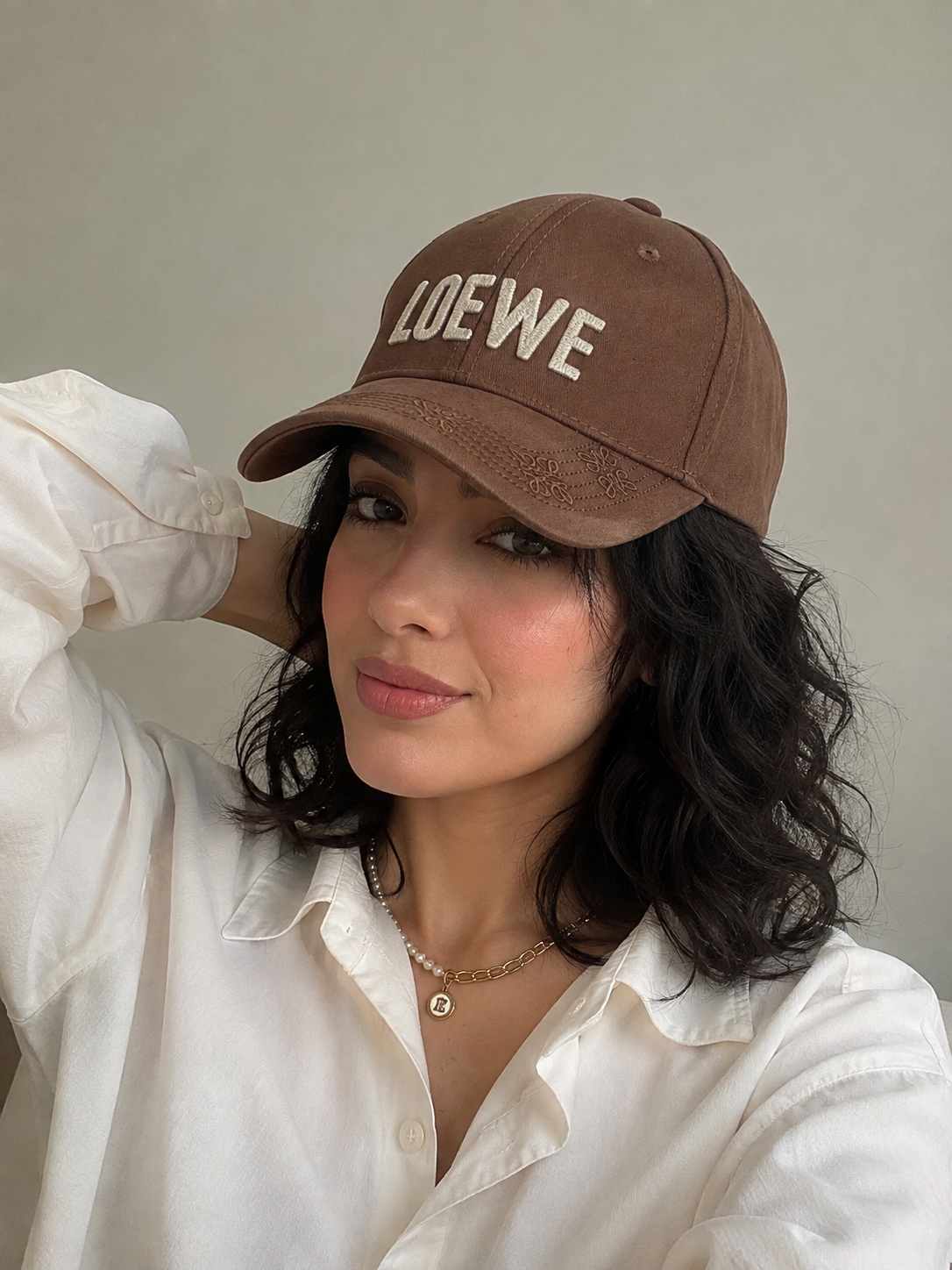 کلاه کپ پنبه‌ای وارداتی LOEWE پشت سگک‌دار | کلاه اسپرت دخترانه و پسرانه