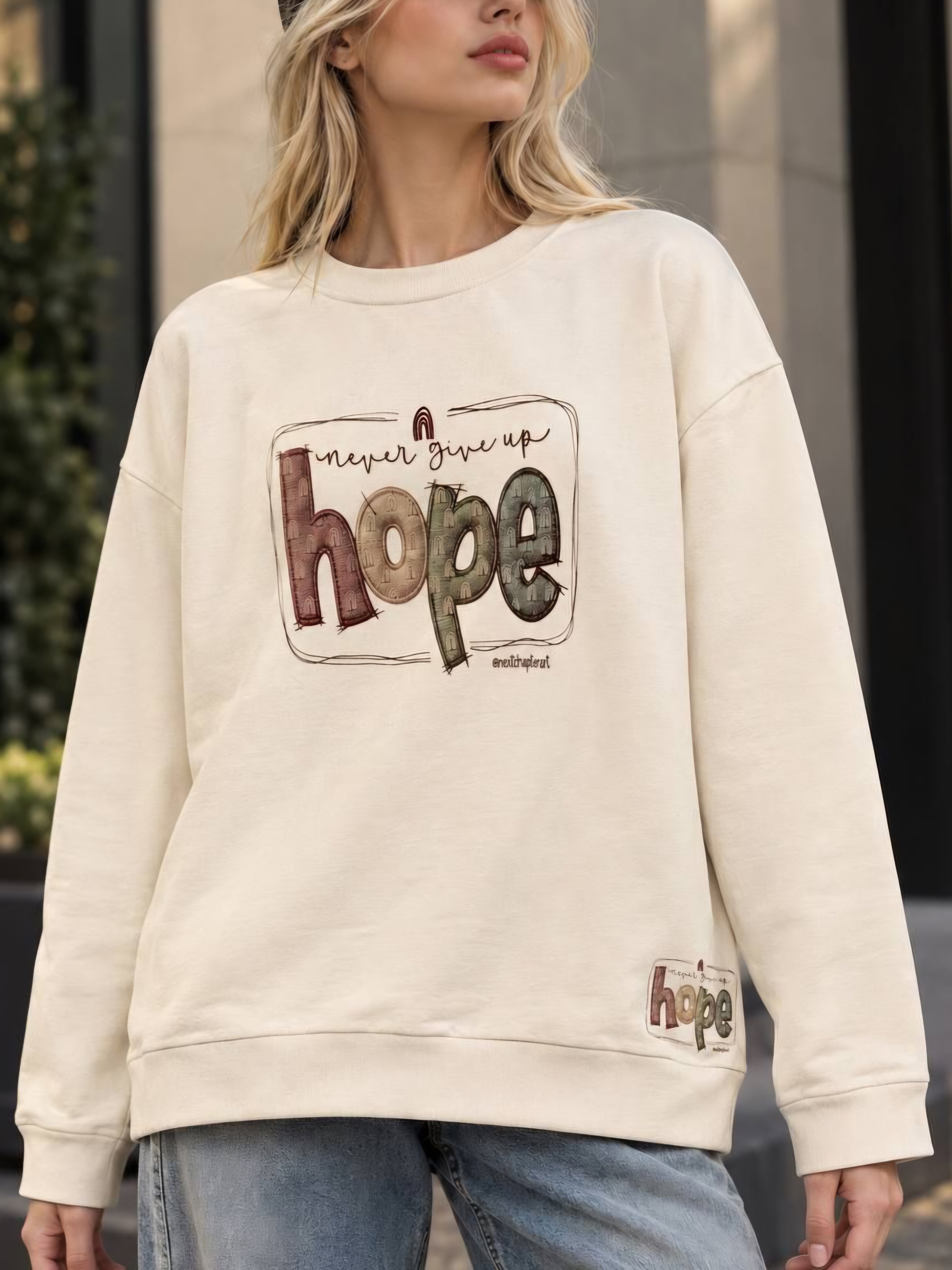 دورس زنانه و دخترانه طرح Hope داخل کرک با چاپ شاین برجسته